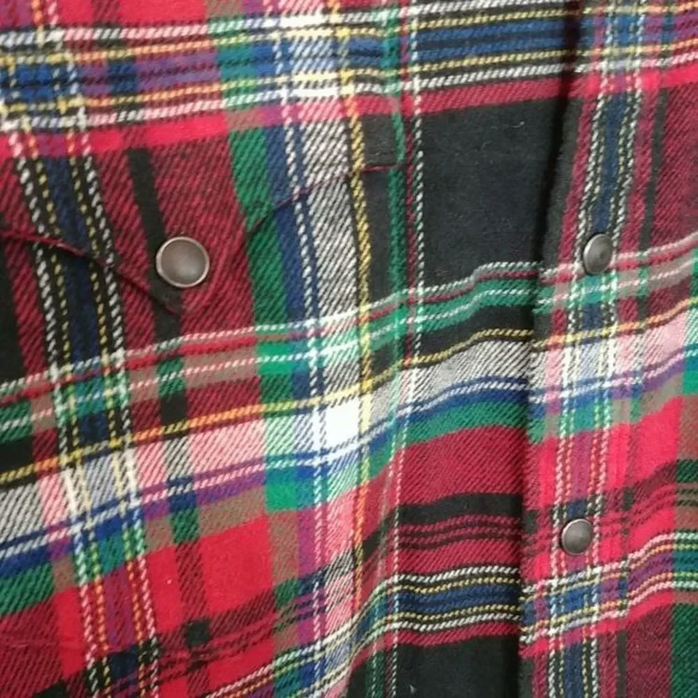 Vintage Polo Plaid‎ Flannel Elbow Patch Shirt